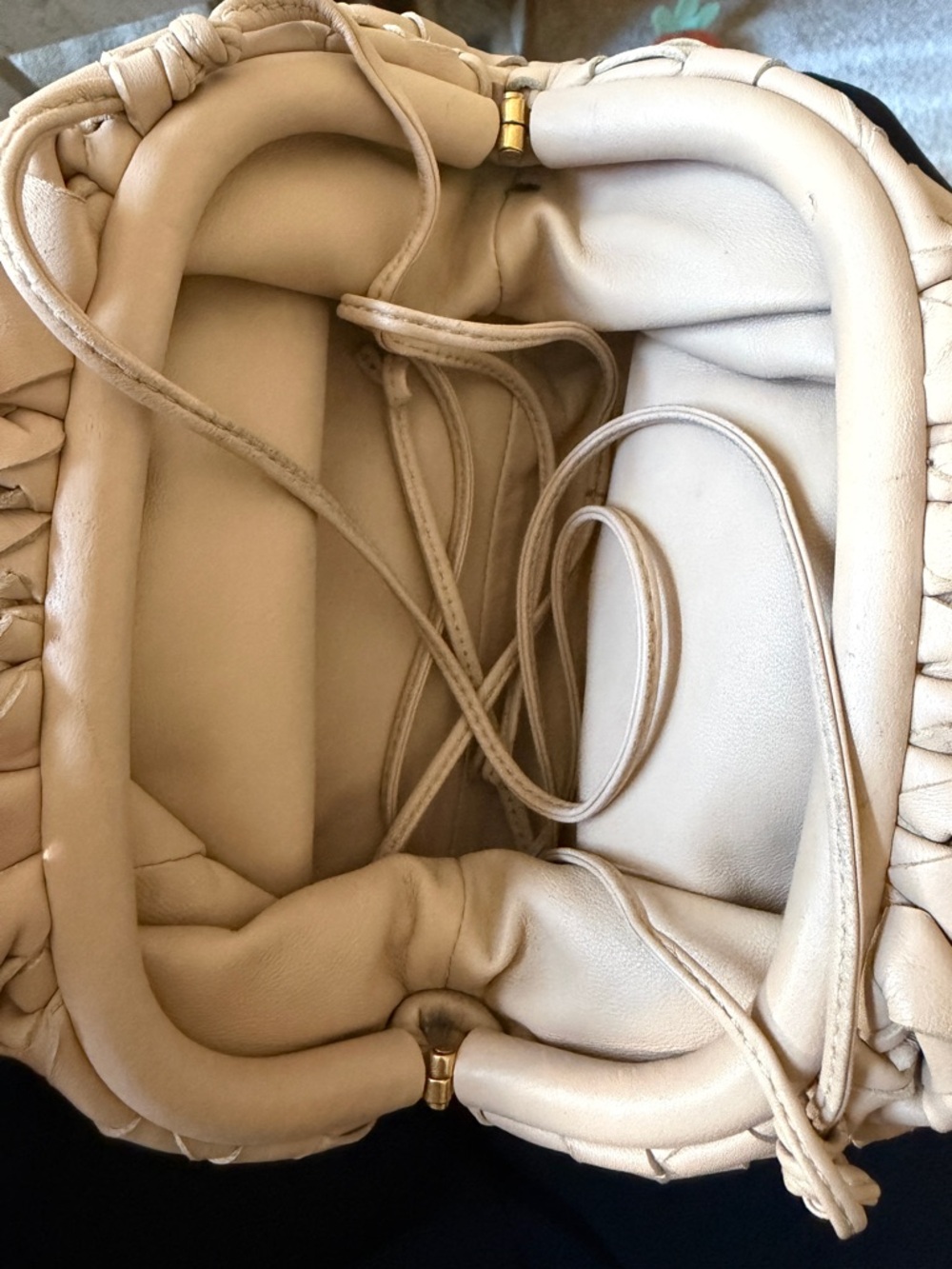 Bottega Veneta Nappa Intrecciato The Mini Pouch Porridge - Picture 9 of 9